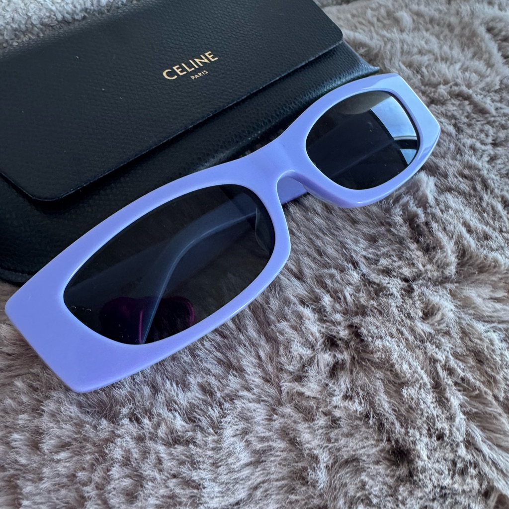 Nib Celine Lilac Sunglasses With Black Lenses Authentic
